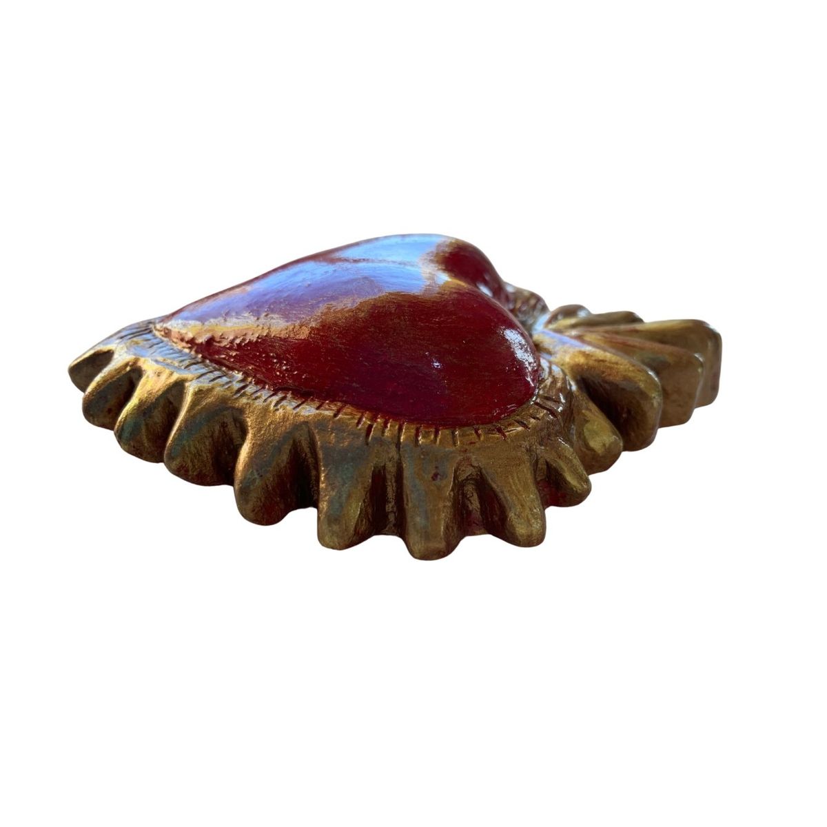 GENERICO - CORAZON RAYOS ROJO DORADO