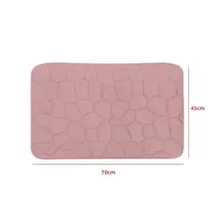 GENERICO - Alfombra De Baño Diseño Piedra Color Rosa 45X70CM