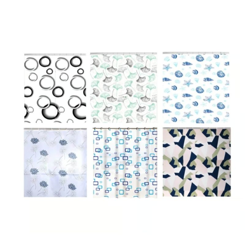 GENERICO - Cortina De Ducha Poliester Con Diseño 170X180CM