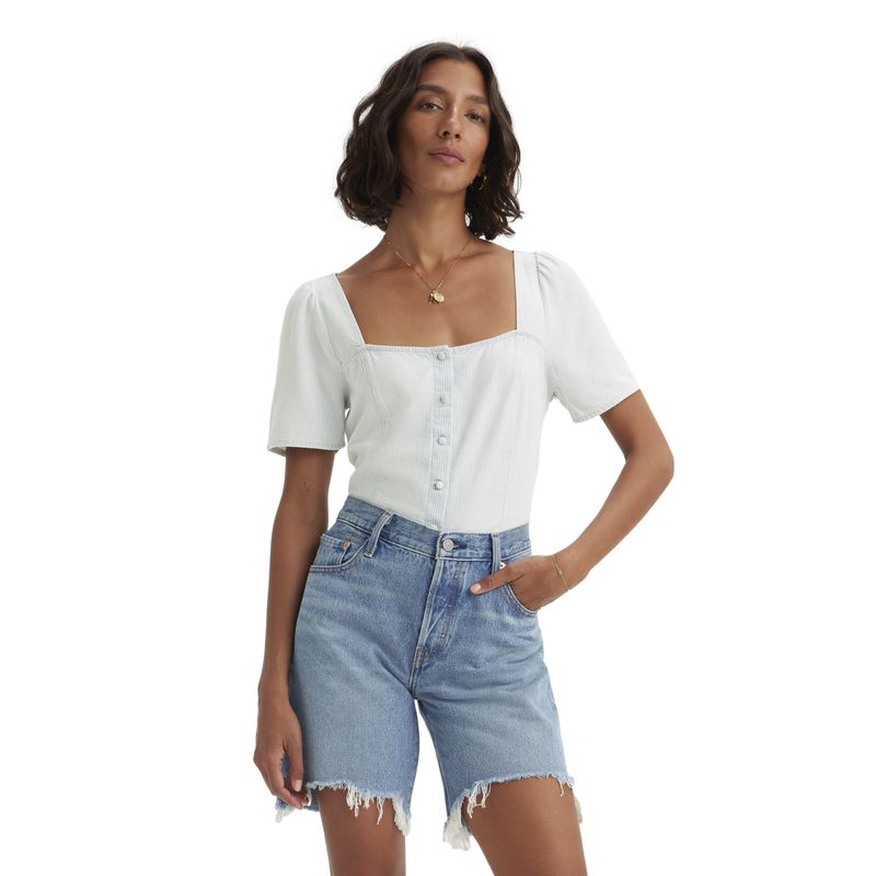 LEVIS - Blusa Mujer Pascale Manga corta Celeste Levis