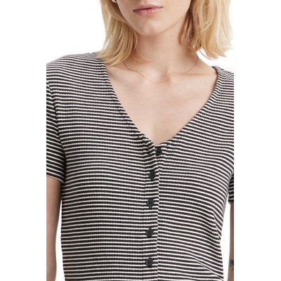 Imagen 2 del producto Polera Mujer Botones Cuello V Negro