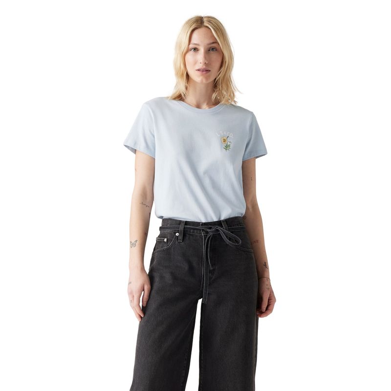 LEVIS - Polera Mujer Regular Fit Celeste Levis