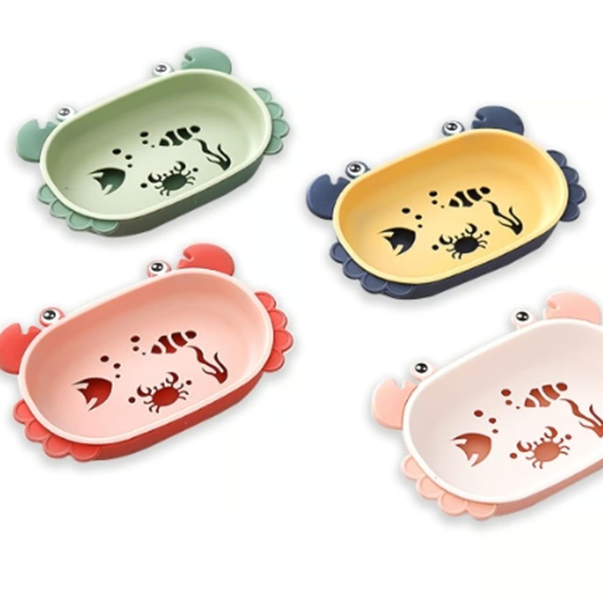 GENERICO - Jabonera Plastica Diseño Jaiba 16X10X4CM