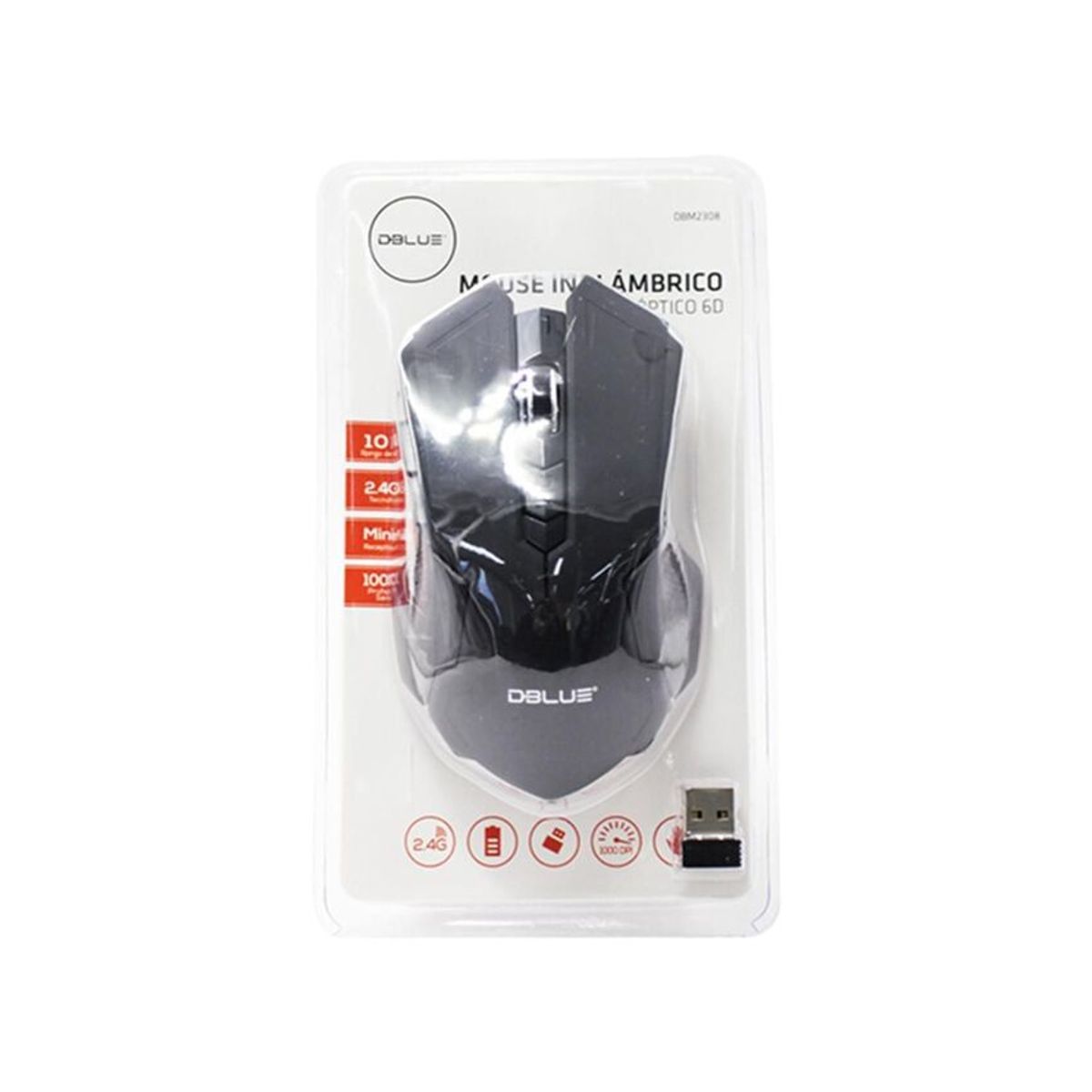 DBLUE - Mouse Gamer inalámbrico óptico 6D 4 botones DBLUE