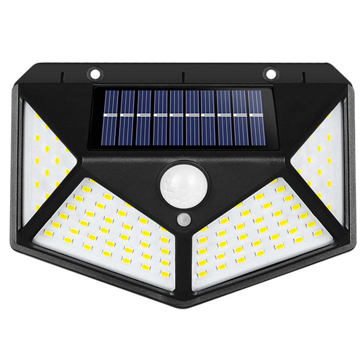GENERICO - Foco Solar 100 Led Exterior Pared Sensor Luz Fria