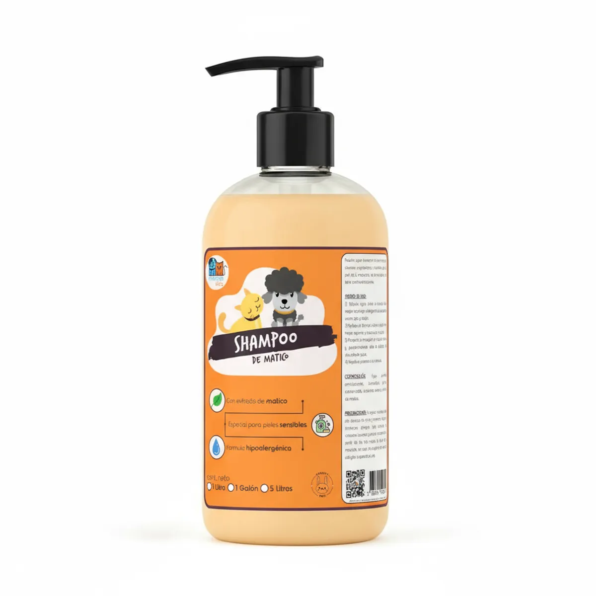 MASCOKITS - Super Shampoo De Matico Orgánico 1 Litro Para Mascotas