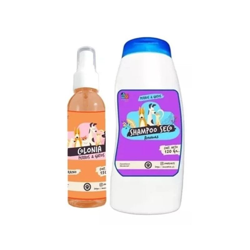 MASCOKITS - Kit Para Perro Shampoo Seco  Colonia Durazno-Fruitilicious