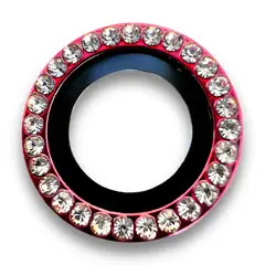 GENERICO - Protector de cámara modelo Diamante para iPhone 11-11pro-11promax Rojo