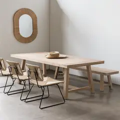 AMOBLE - Mesa De Comedor Dublin Madera 150 Amoblé