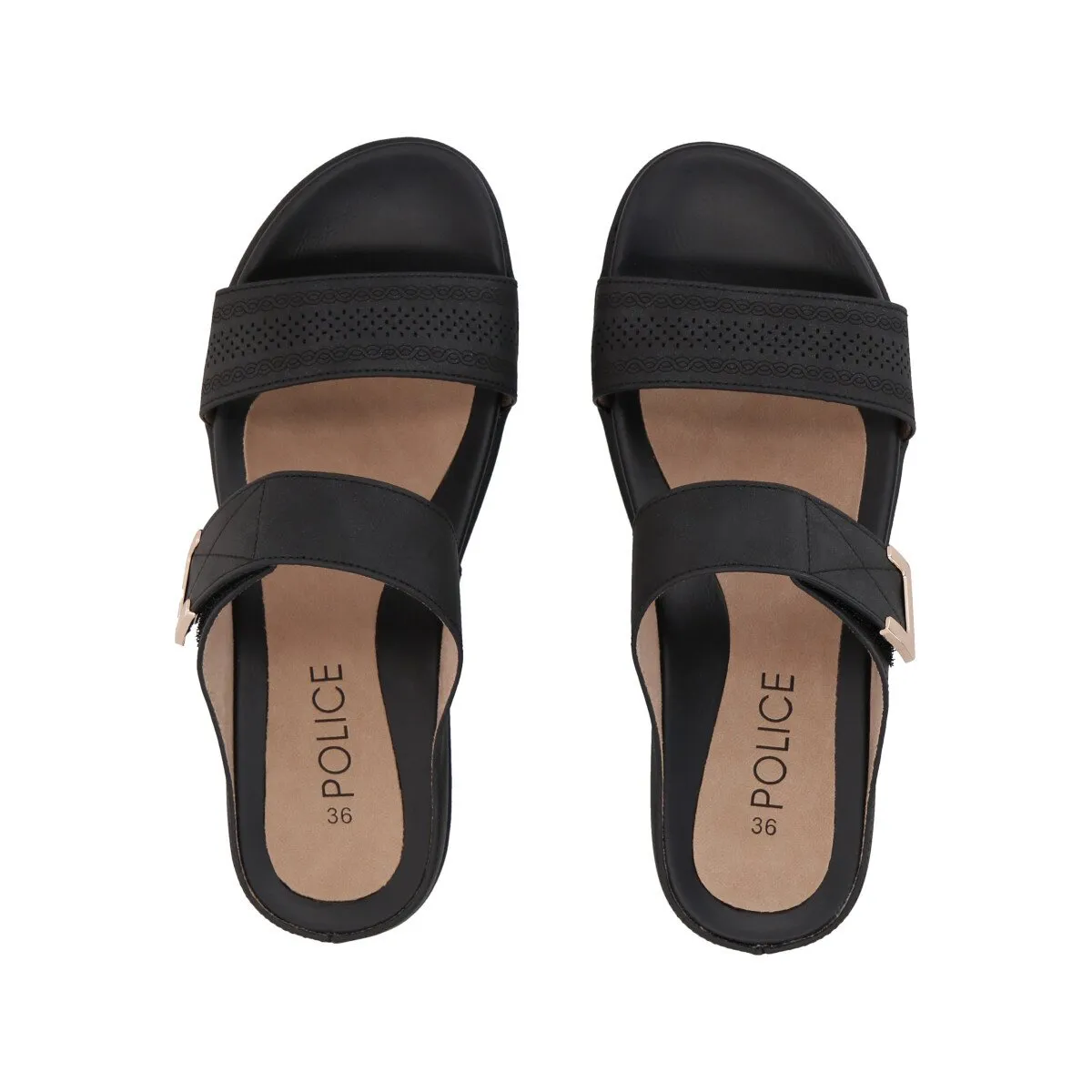 POLICE - Sandalia Mujer Negro Sofi Police