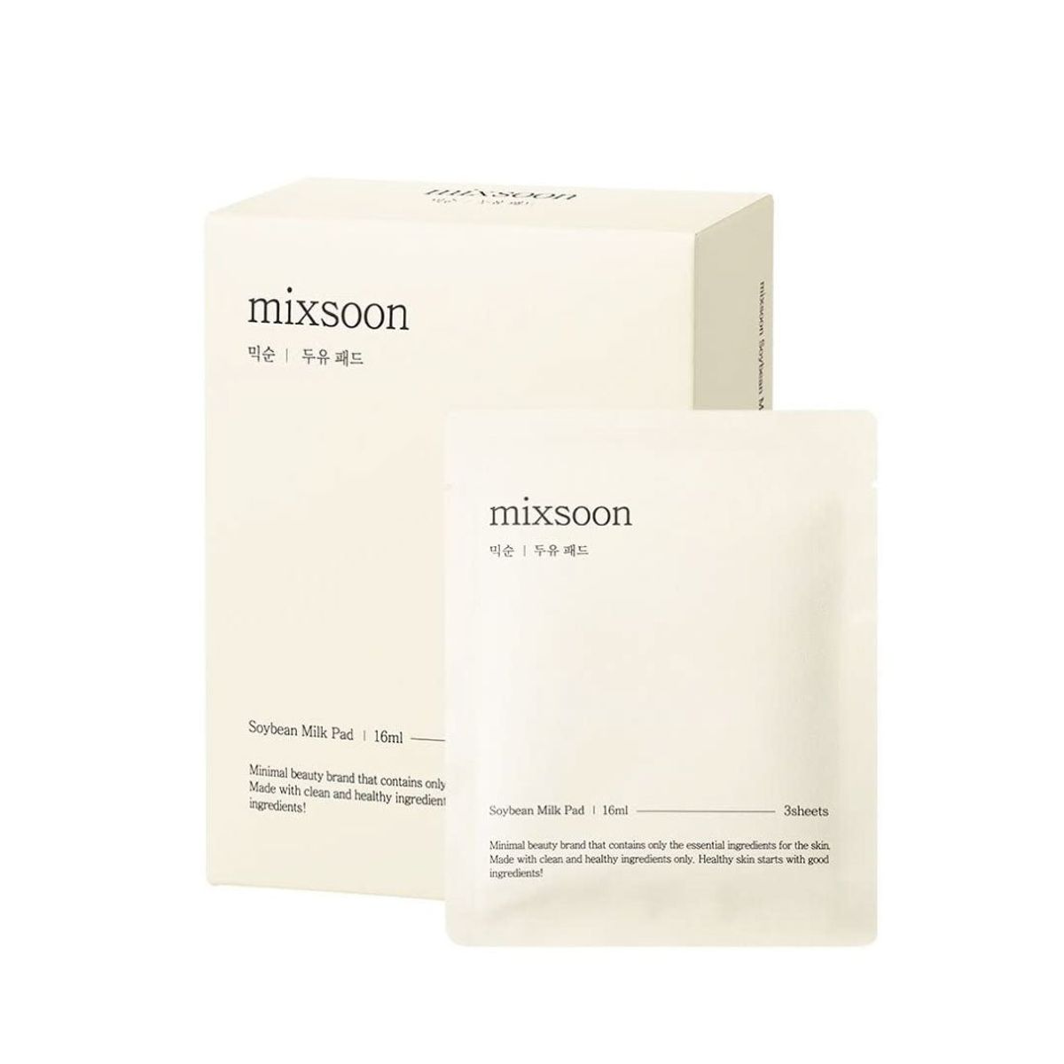 MIXSOON - Almohadillas hidratantes calmantes con soya fermentada 1 und