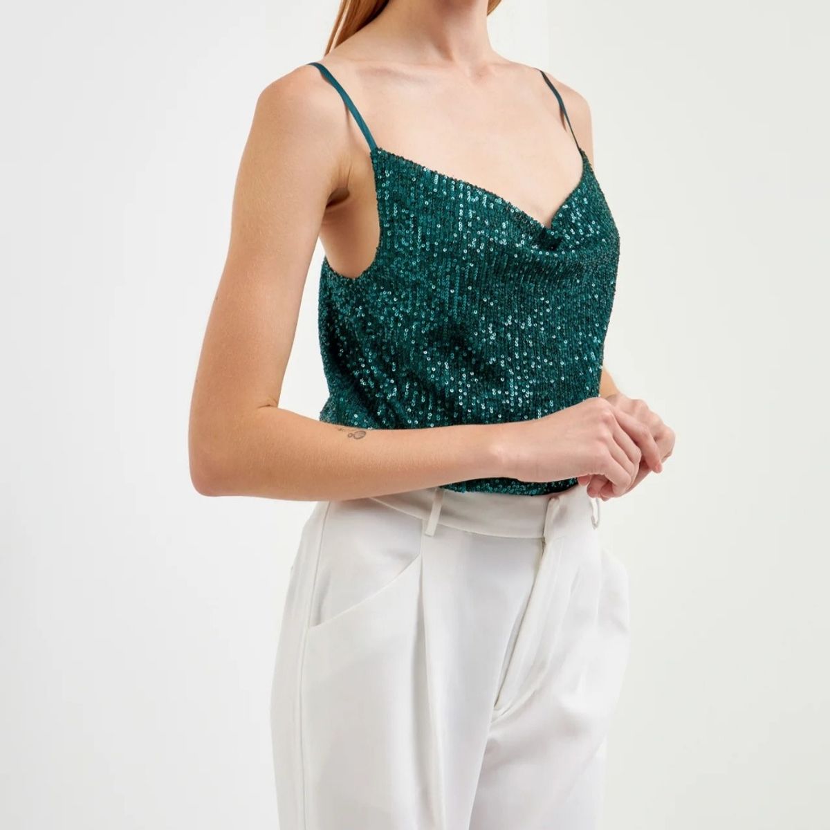 ARRAKASTA - Top corto de lentejuelas