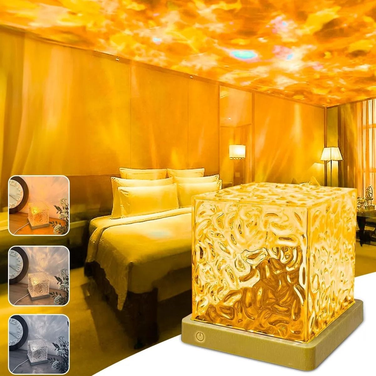 TNAKIEX - Lampara Aurora Boreal Lampara De Agua Celestial 3 Colores