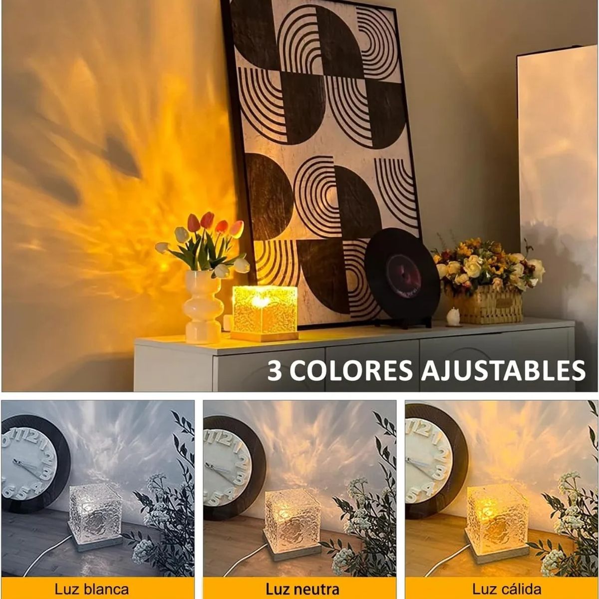 TNAKIEX - Lampara Aurora Boreal Lampara De Agua Celestial 3 Colores