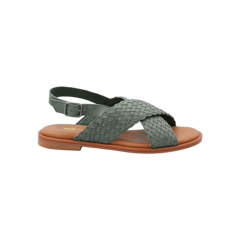 ROCKFORD - Sandalia Cuero Mujer Lima Verde ROCKFORD
