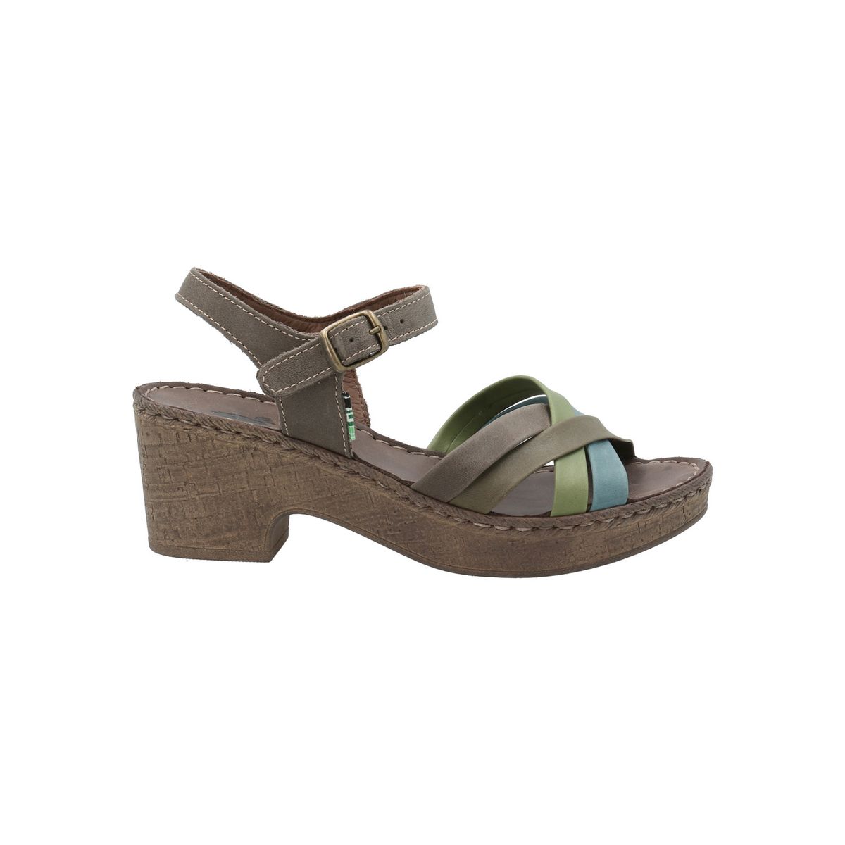 ROCKFORD - Sandalia Cuero Mujer Dalia Verde ROCKFORD
