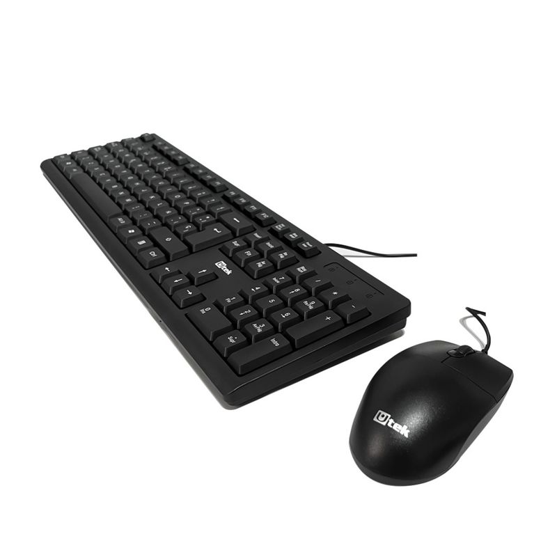 UTEK - Kit Teclado y Mouse Alámbrico USB UT-KTD250