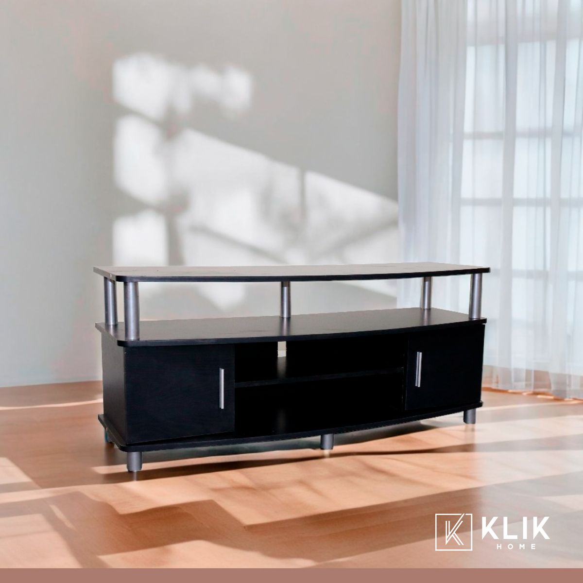 KLIK - Rack de TV Modern Madera Oscura Walnut