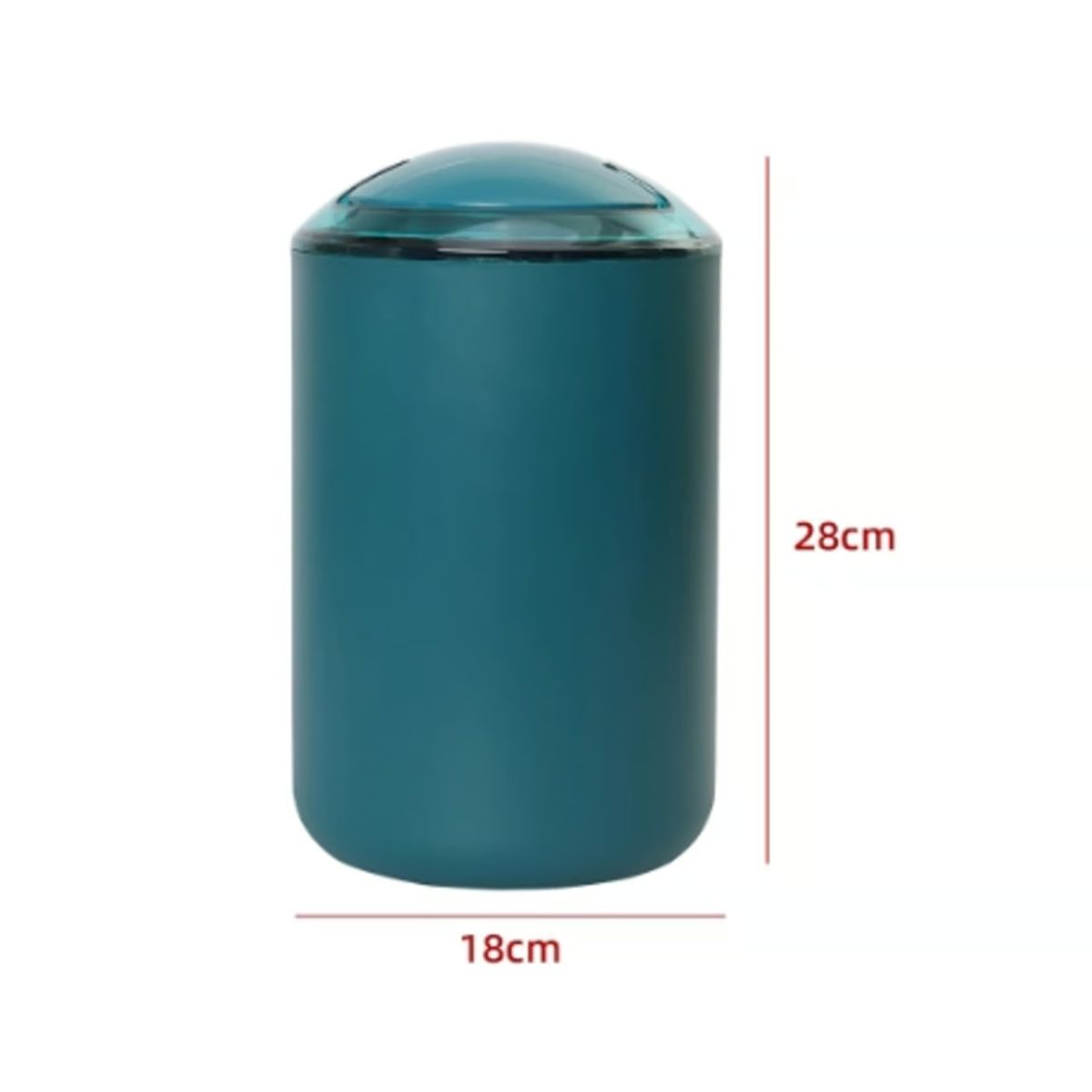 GENERICO - Papelero Plastico Tapa Guiratorio Verde Oscuro 28X18X18CM