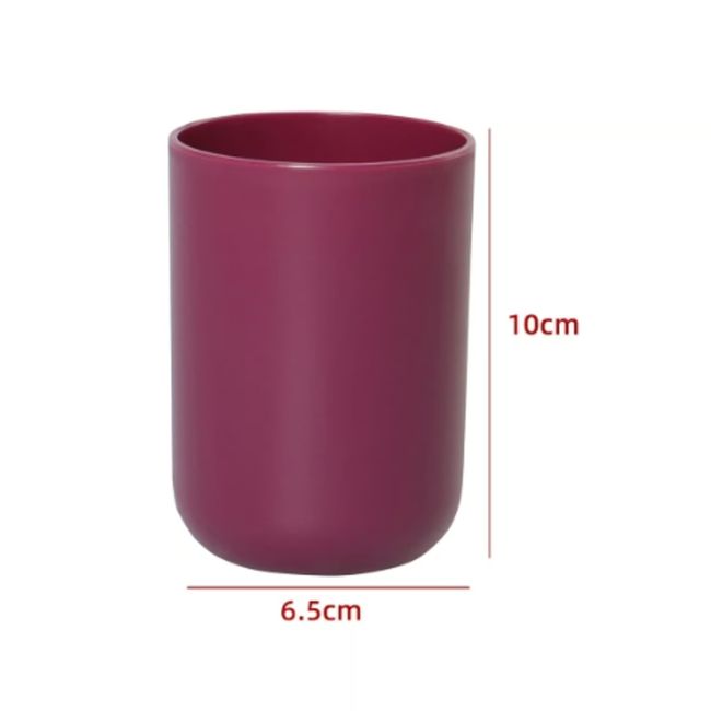 GENERICO - Vaso De Baño Cilindro Color Burdeo 10X65CM