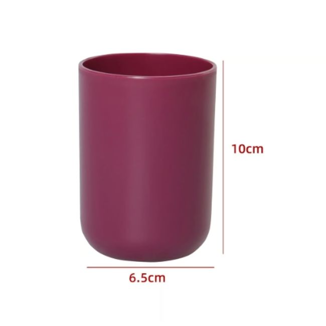 GENERICO - Vaso De Baño Cilindro Color Burdeo 10X65CM