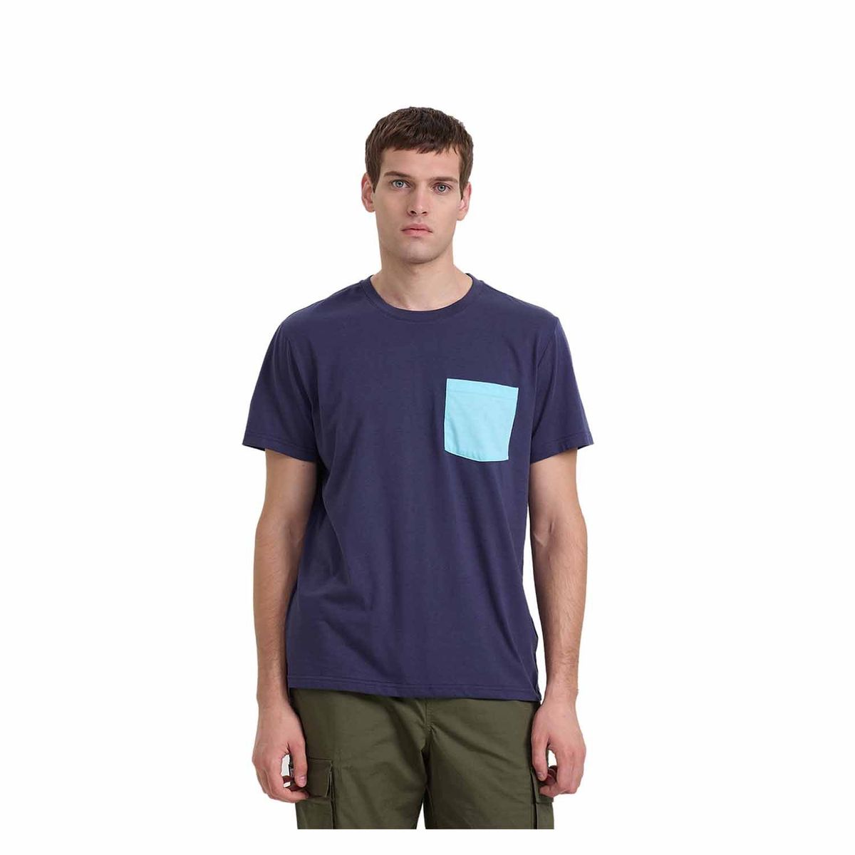 FASHION'S PARK - Polera Hombre Con Bolsillo Indigo Fashion's Park