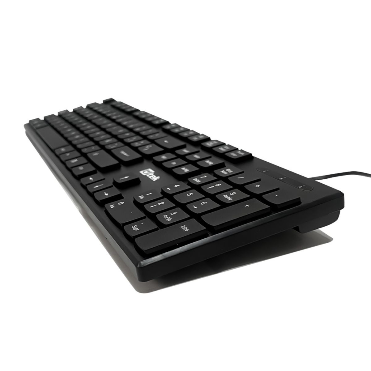 UTEK - Teclado alámbrico USB multimedia tecla Slim UT-KB750