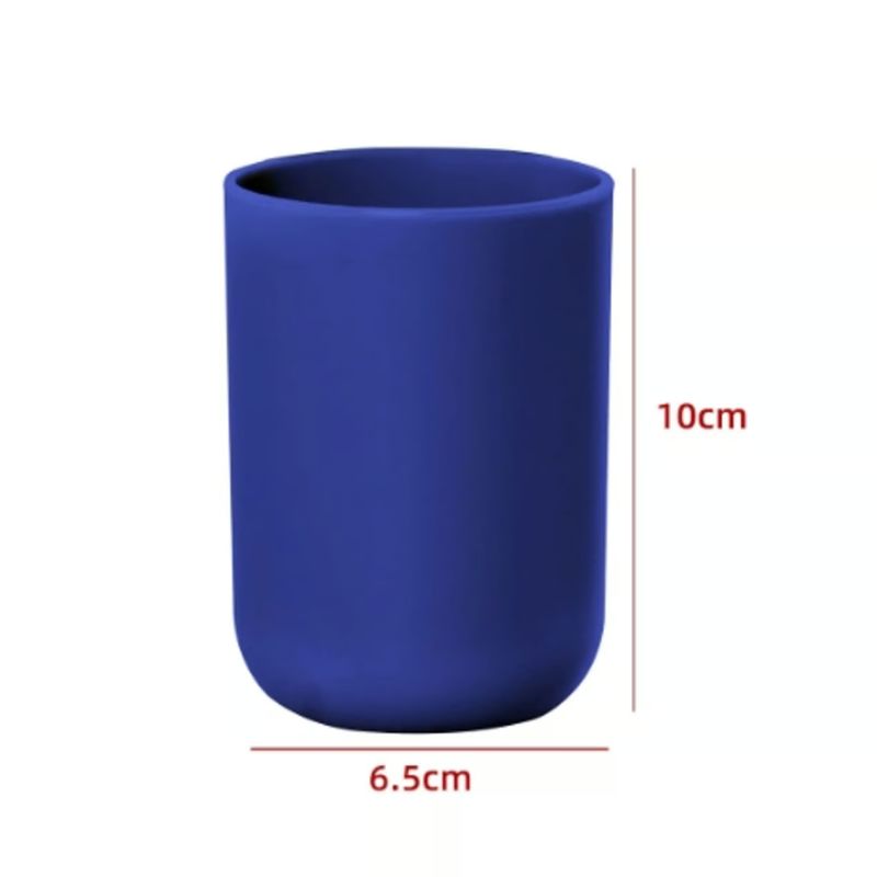 GENERICO - Vaso De Baño Cilindro Color Azul Oscuro 10X65CM