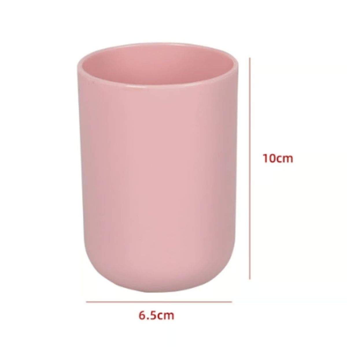 GENERICO - Vaso De Baño Cilindro Color Rosado Claro 10X65CM