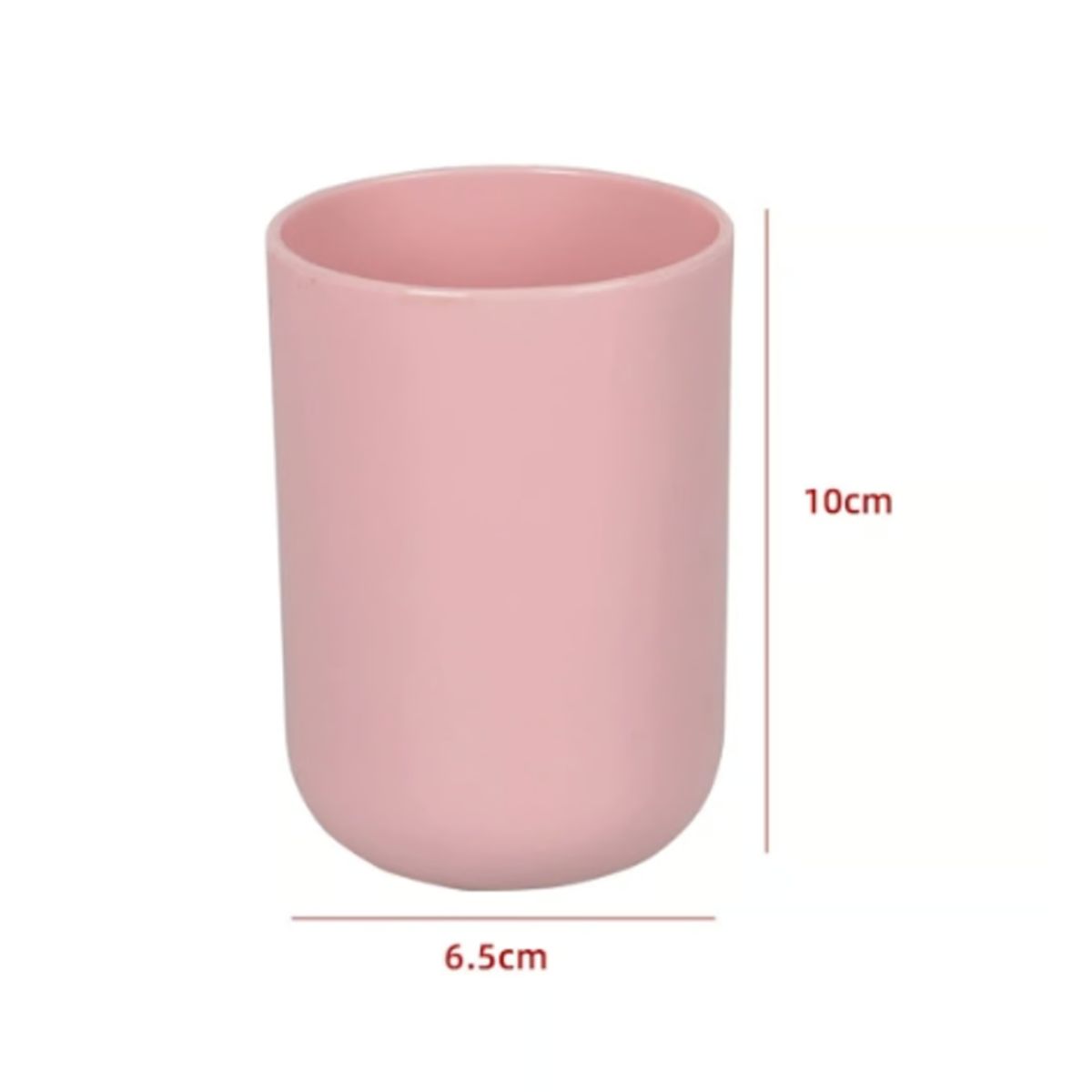 GENERICO - Vaso De Baño Cilindro Color Rosado Claro 10X65CM