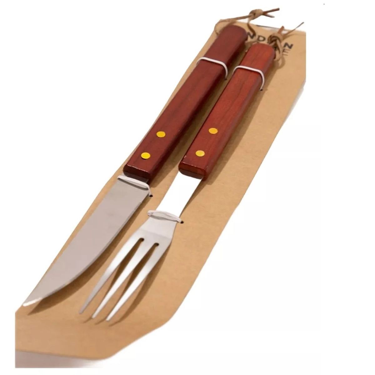 GENERICO - Set Parrillero Para Asado Cuchillo Tenedor Acero Inoxidable