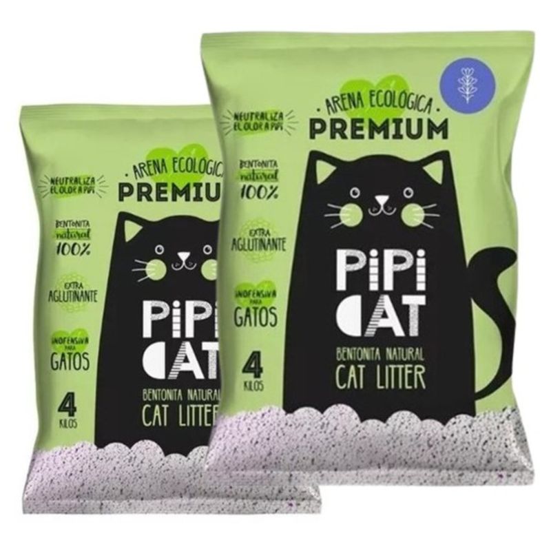 GENERICO - Arena Aglutinante P Gatos 8kg Control Olores Pipicat Lavanda