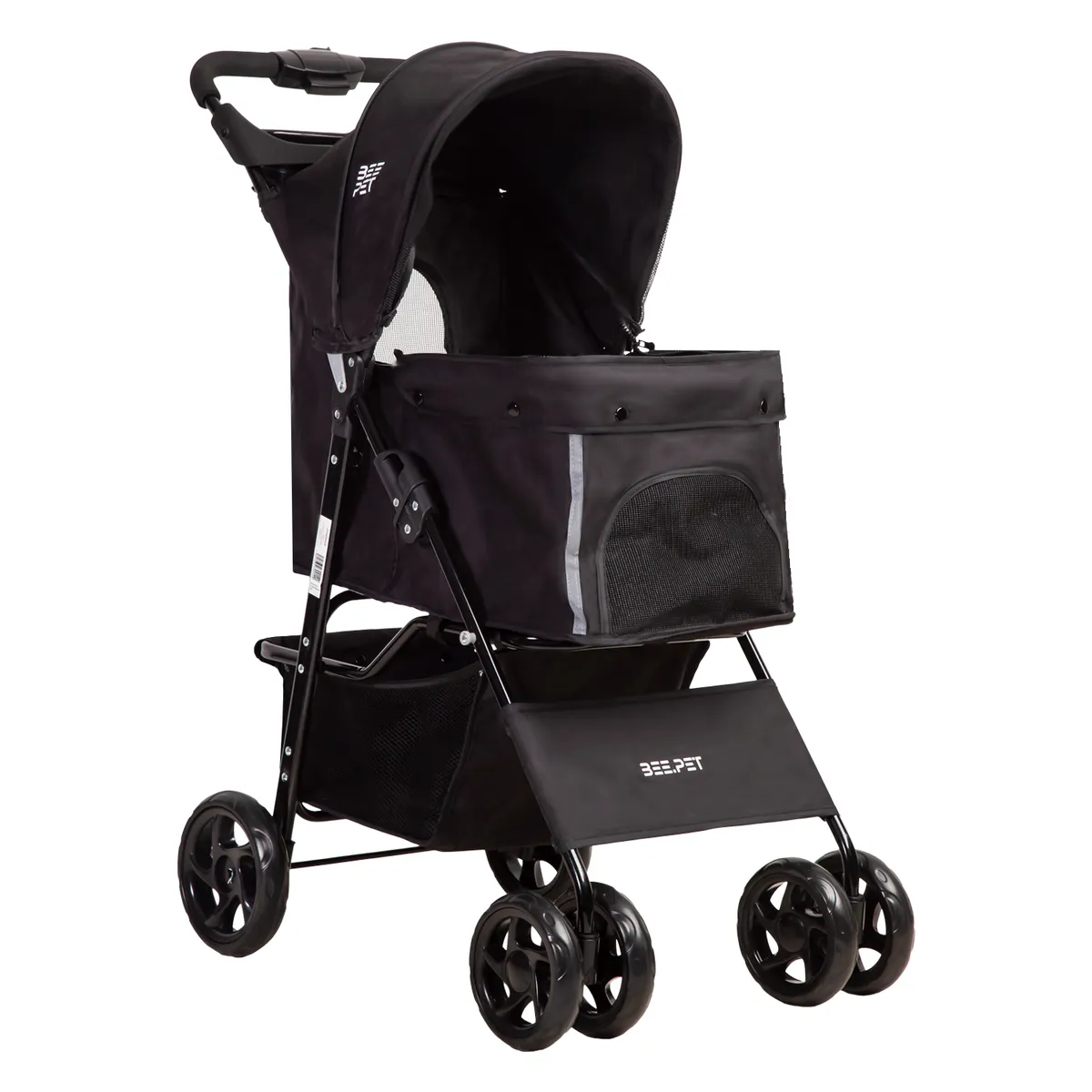 BEBESIT - Coche Mascota Plegable Pro Perro Gato Negro BeePet Bebesit