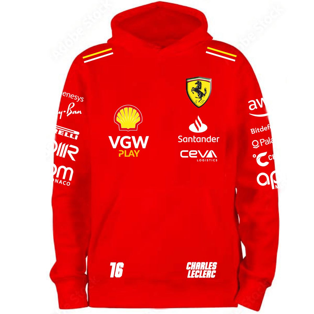 GENERICO - Polerón Canguro Charles Leclerc