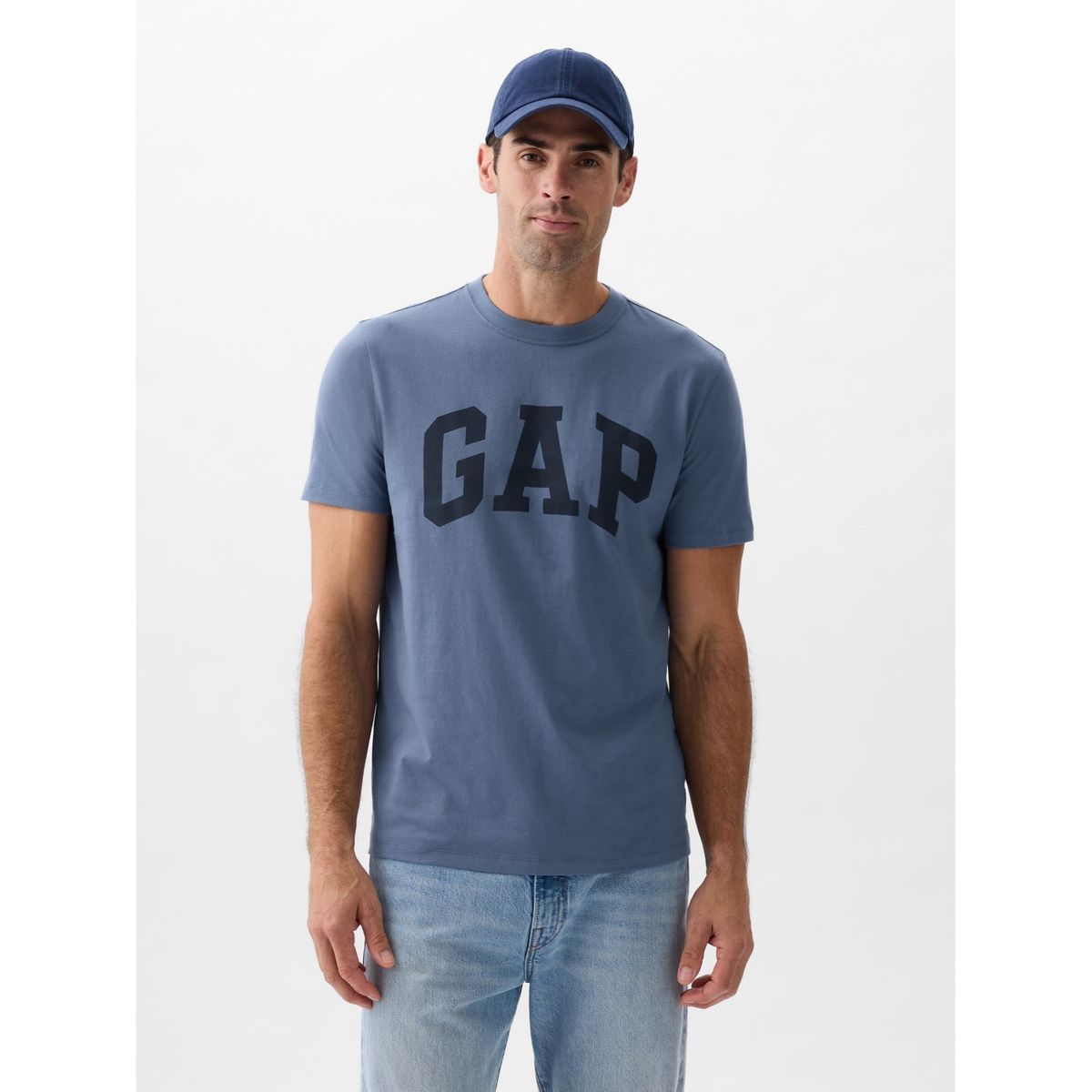 GAP - Polera Hombre Logo Manga Corta Azul GAP