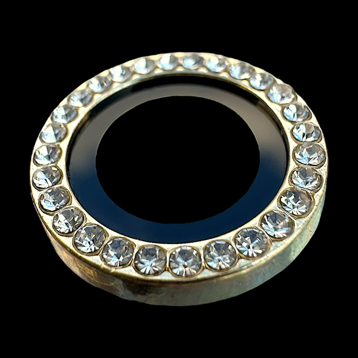 GENERICO - Protector de cámara modelo Diamantes para iPhone 15-15plus Dorado