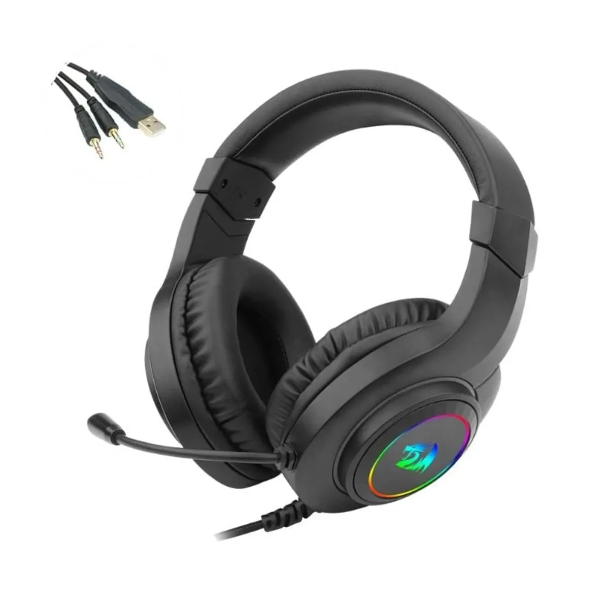 REDRAGON - Audifonos Gamer Con Cable Over Ear Redragon Hylas H260 RGB U Negro