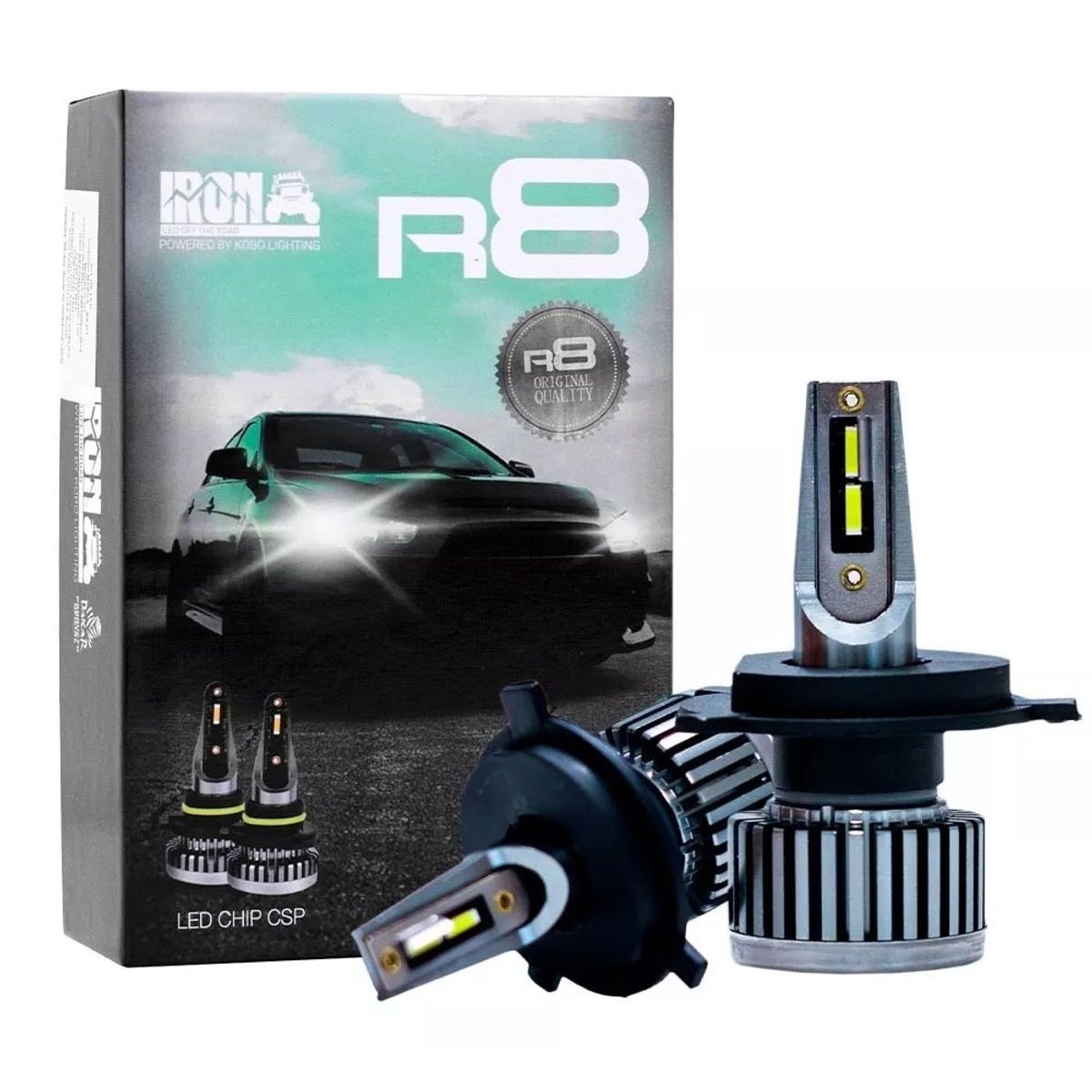 KOBO - Kit luces led para auto 30.000 lumenes R8 H1
