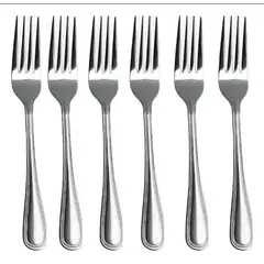 GENERICO - Set 12 Tenedores Tenedor De Mesa Acero Inoxidable Color Plateado