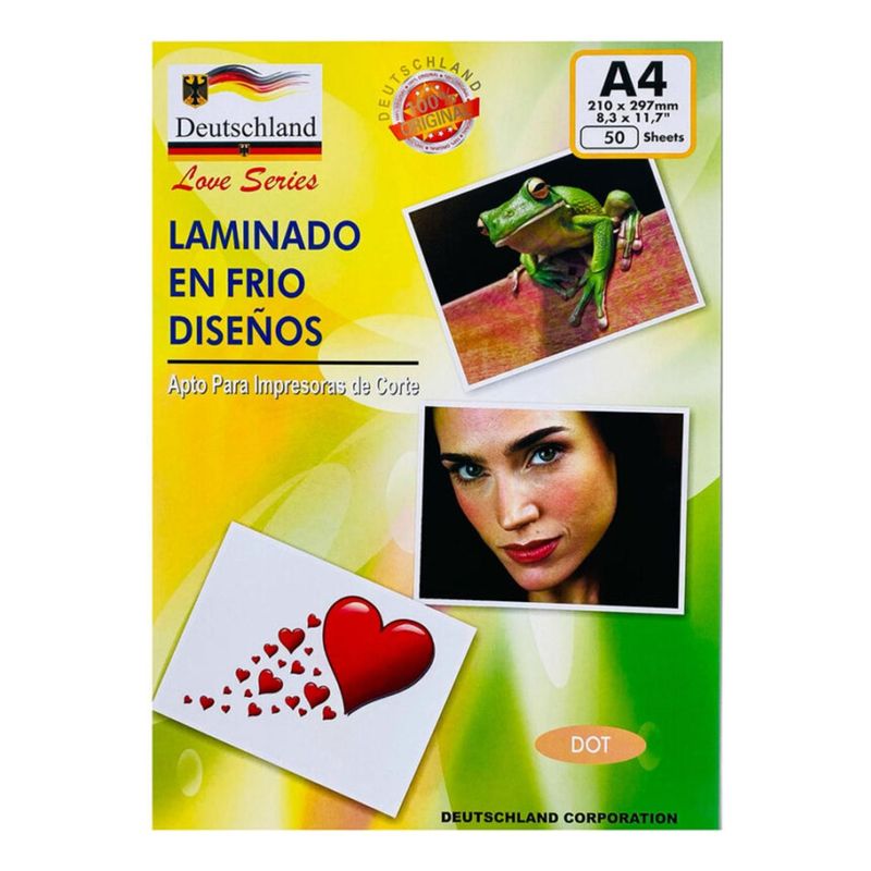GENERICO - Laminado En Frio Holografico Diseños 50 Hojas A4
