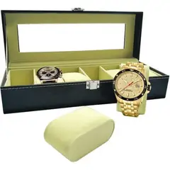 ROZENBERG SPA - Caja De Relojes Organizador Para 6 Unidades Regalo Hombre