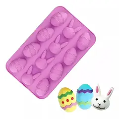 GENERICO - Molde Silicona Para Chocolates Huevo Conejo De Pascua