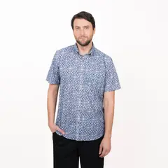 TRUVAL - Camisa M/C Estampada Slim Fit