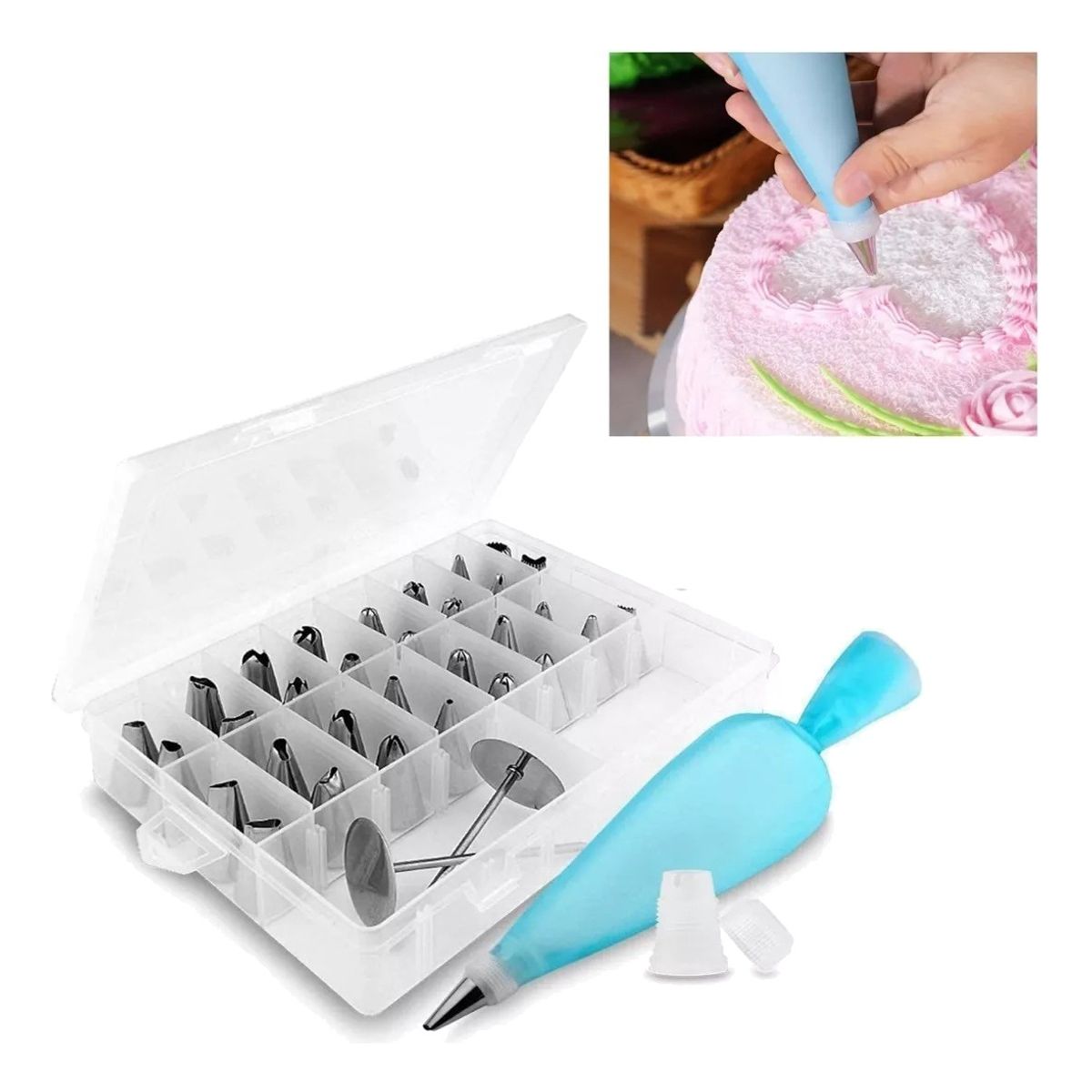 GENERICO - Set 32 Piezas Boquillas De Decoración Para Pastelería.