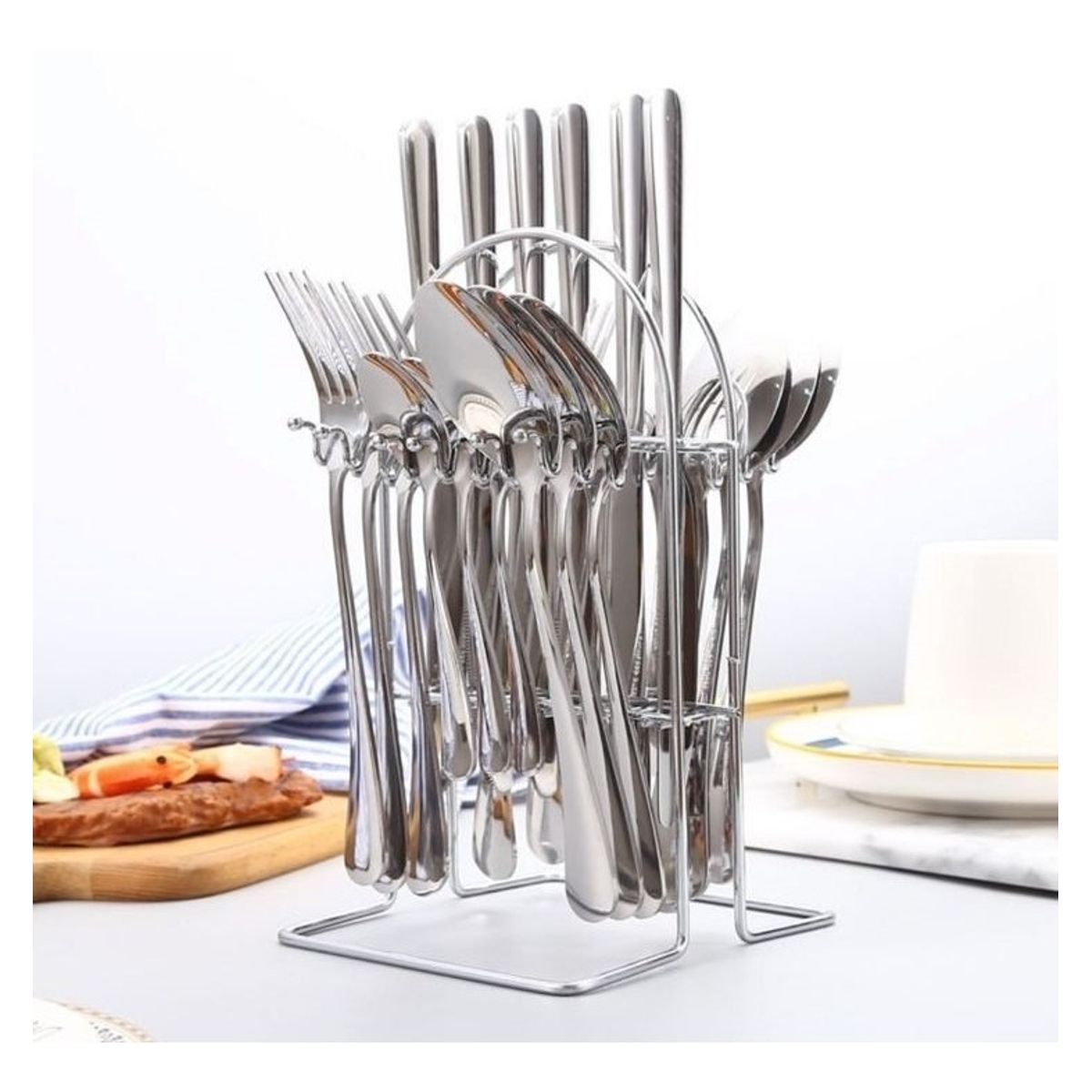 GENERICO - Juego De Cubiertos 24 Piezas Acero.