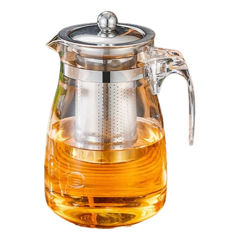 GENERICO - Tetera Té Infusiones Vidrio Con Filtro Acero Inox 750ml.