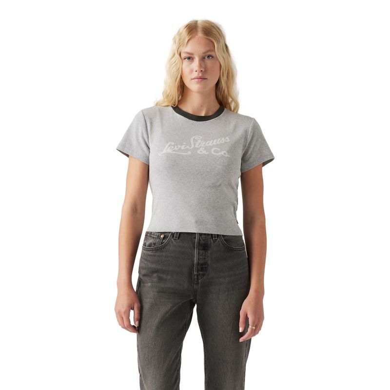 LEVIS - Polera Mujer Sporty Tee Gris Levis