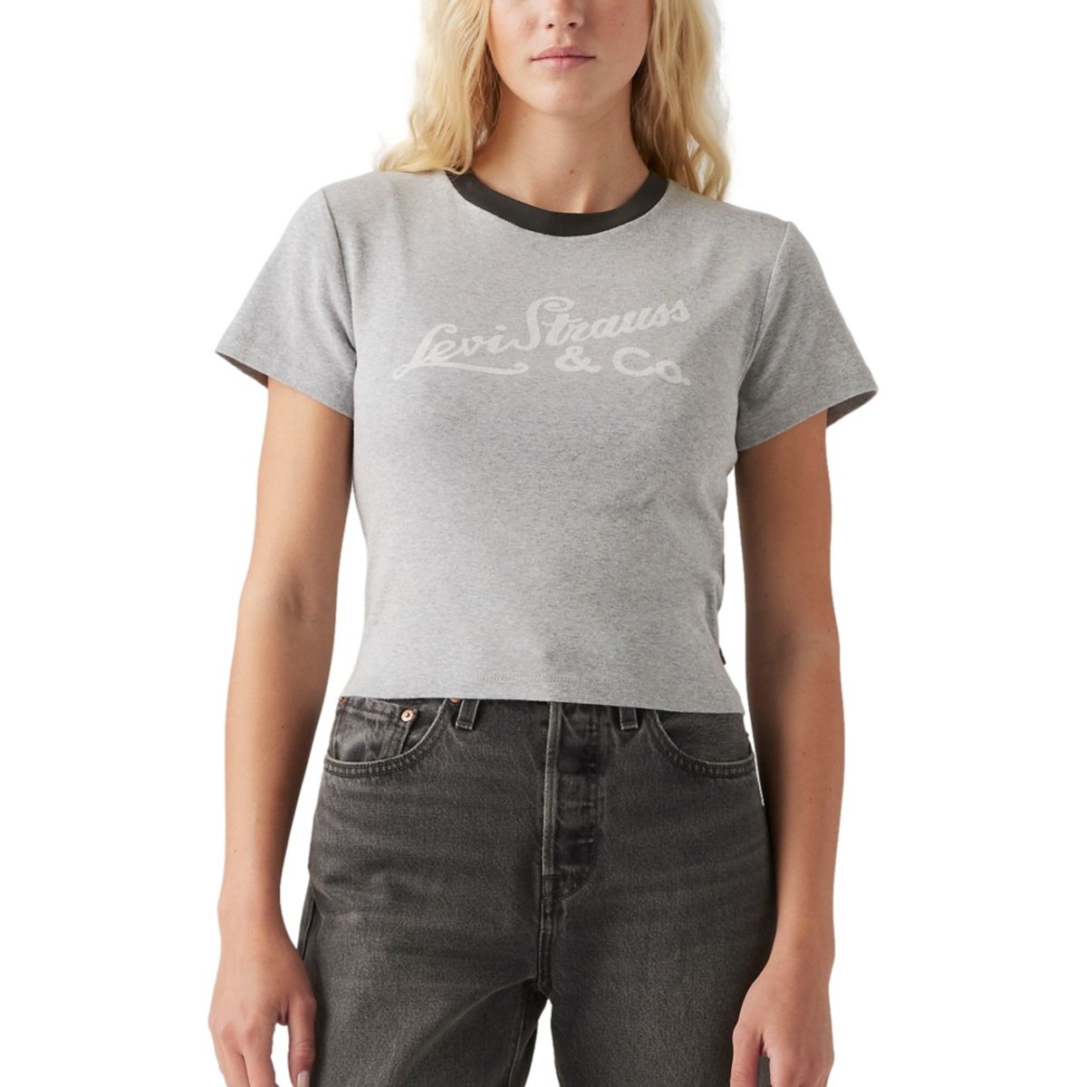 LEVIS - Polera Mujer Sporty Tee Gris Levis