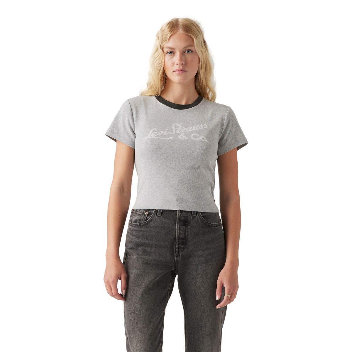 LEVIS - Polera Mujer Sporty Tee Gris Levis