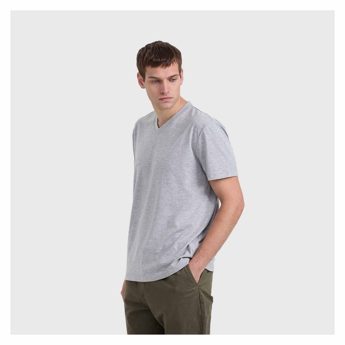 FASHION'S PARK - Polera Hombre Básica Gris Melange Fashion's Park